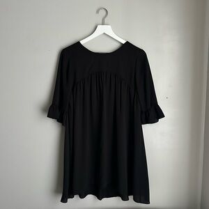 Amanda Uprichard Black Babydoll Dress Black